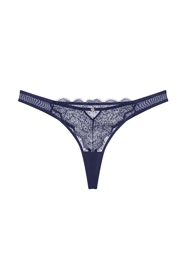 Triumph Amourette Sparkle String Kadın Külot Lacivert