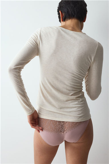Triumph Beauty Layers LSL Top 04 Kadın Uzun Kollu T-Shirt Ten Rengi