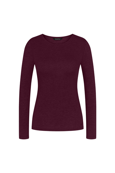 Triumph Beauty Layers LSL Top 04 Kadın Uzun Kollu T-Shirt Bordo
