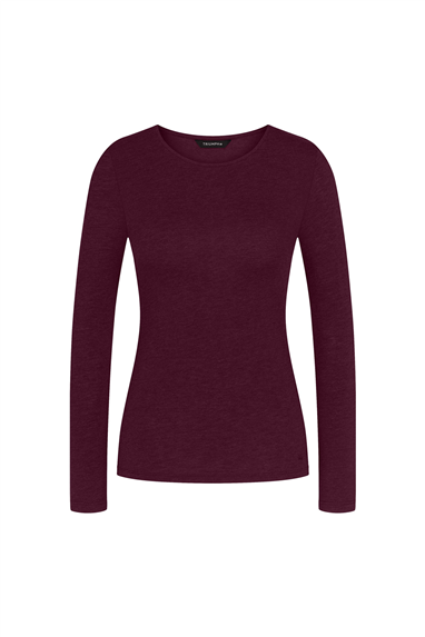 Triumph Beauty Layers LSL Top 04 Kadın Uzun Kollu T-Shirt Bordo