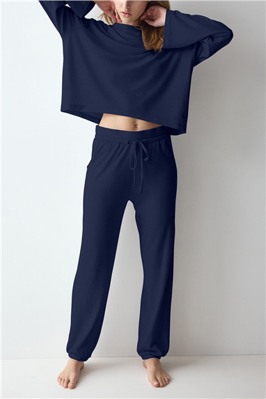 Triumph Cozy Comfort Cozy Trouser X 01 Kadın Eşofman Altı Mavi