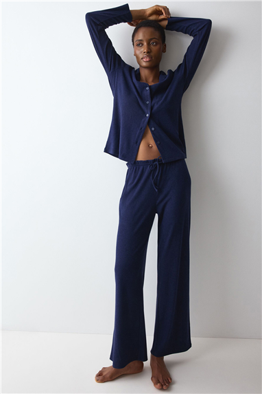 Triumph Mix & Match Trousers Soft Kadın Pijama Altı Mavi