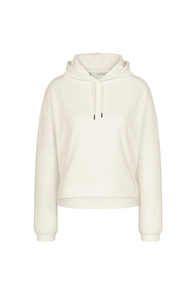Triumph Velour Rib Hoodie Kadın Kapüşonlu Sweatshirt Beyaz