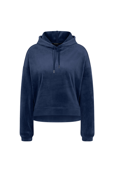 Triumph Velour Rib Hoodie Kadın Kapüşonlu Sweatshirt Lacivert