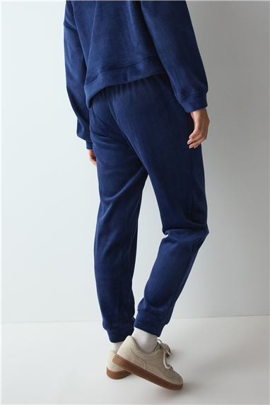 Triumph Velour Rib Trousers Kadın Eşofman Altı Lacivert