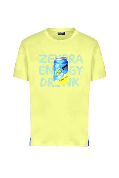 Zeybra Erkek Bisiklet Yaka T-Shirt