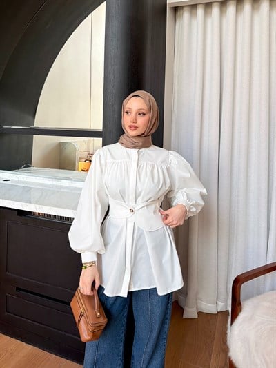 KORSAJ KEMER DETAYLI GÖMLEK