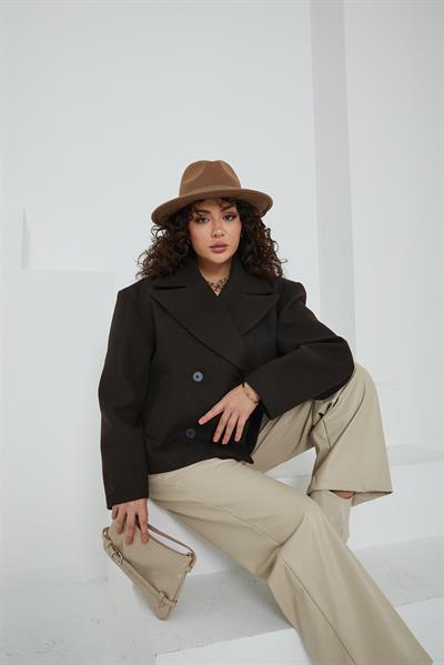 Darrel Kahve Kaşe Ceket