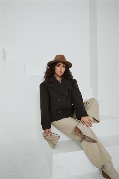 Darrel Kahve Kaşe Ceket