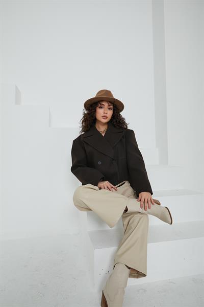 Darrel Kahve Kaşe Ceket