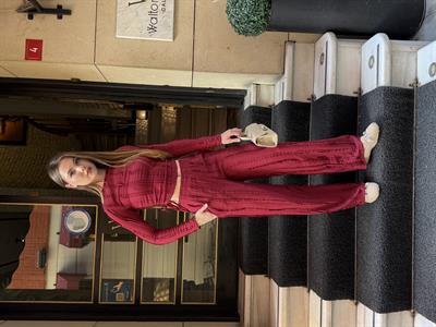 Janna Büzgülü Takım Bordo