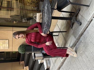 Janna Büzgülü Takım Bordo