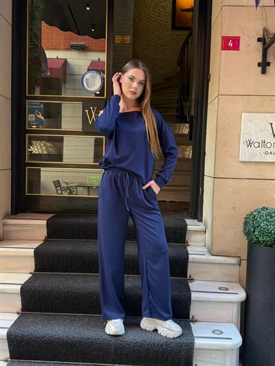 Meva Düşük Omuz Takım Lacivert