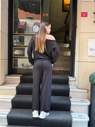 Meva Düşük Omuz Takım Siyah