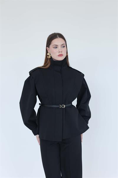 Naomi Kemerli Tasarım Ceket Siyah
