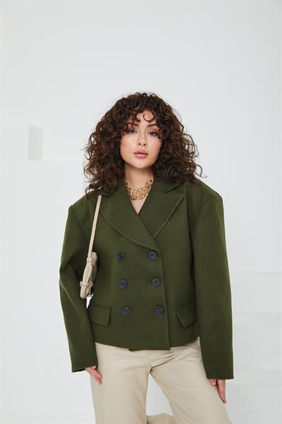 Olinda Haki Kaşe Ceket