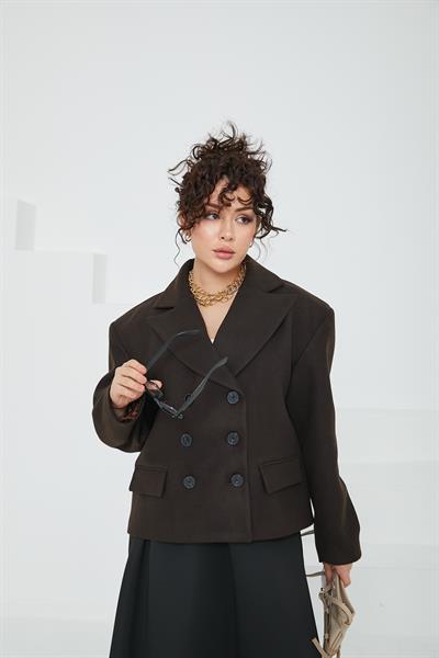 Olinda Kahve Kaşe Ceket