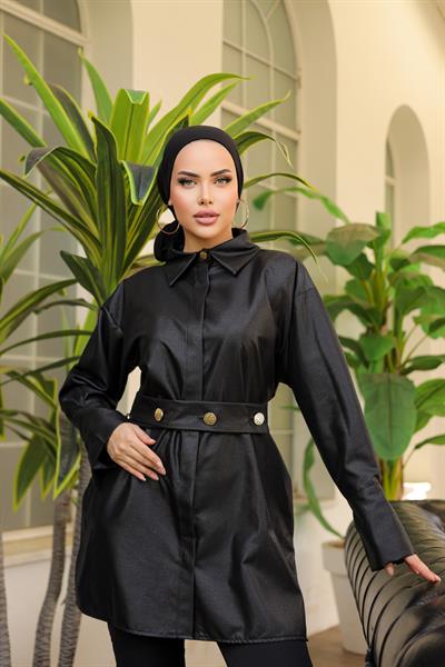 Paris Saten Kumaş Kap Siyah