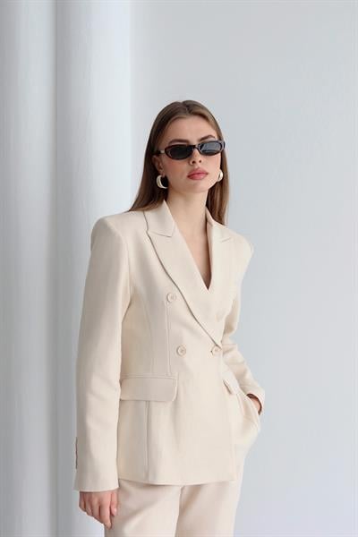 Premium Blazer Ceket Pantolon Takım Taş