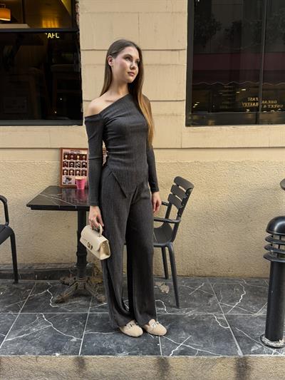 Rose Asimetrik Takım Antrasit