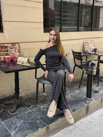 Rose Asimetrik Takım Antrasit