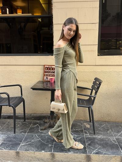 Rose Asimetrik Takım Haki