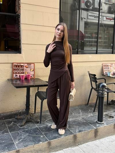 Sandy Asimetrik Takım Kahve