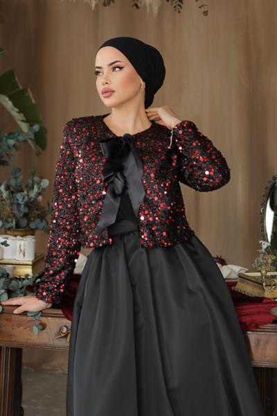 Sesa Payetli Takım Siyah