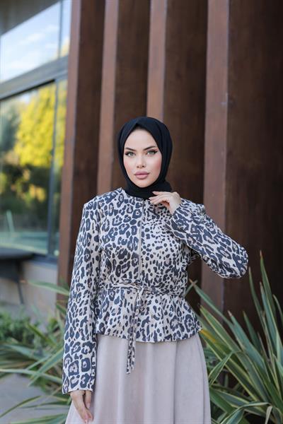 Süet Etekli Leopar Takım