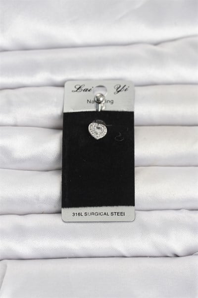 316L Cerrahi Çelik Minimal Kalp Model Göbek Piercing