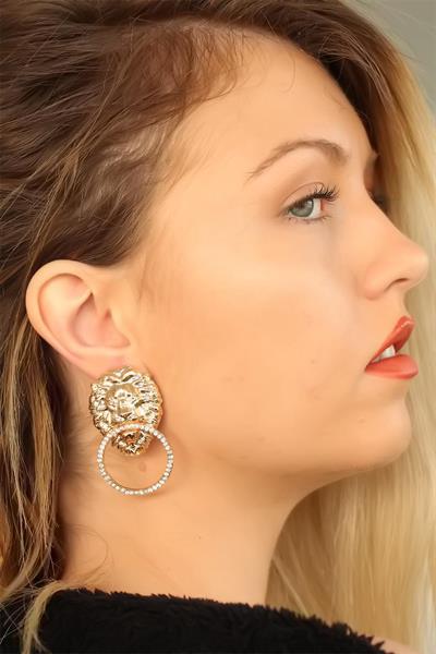 Dore Renk Bayan Aslanlı Küpe