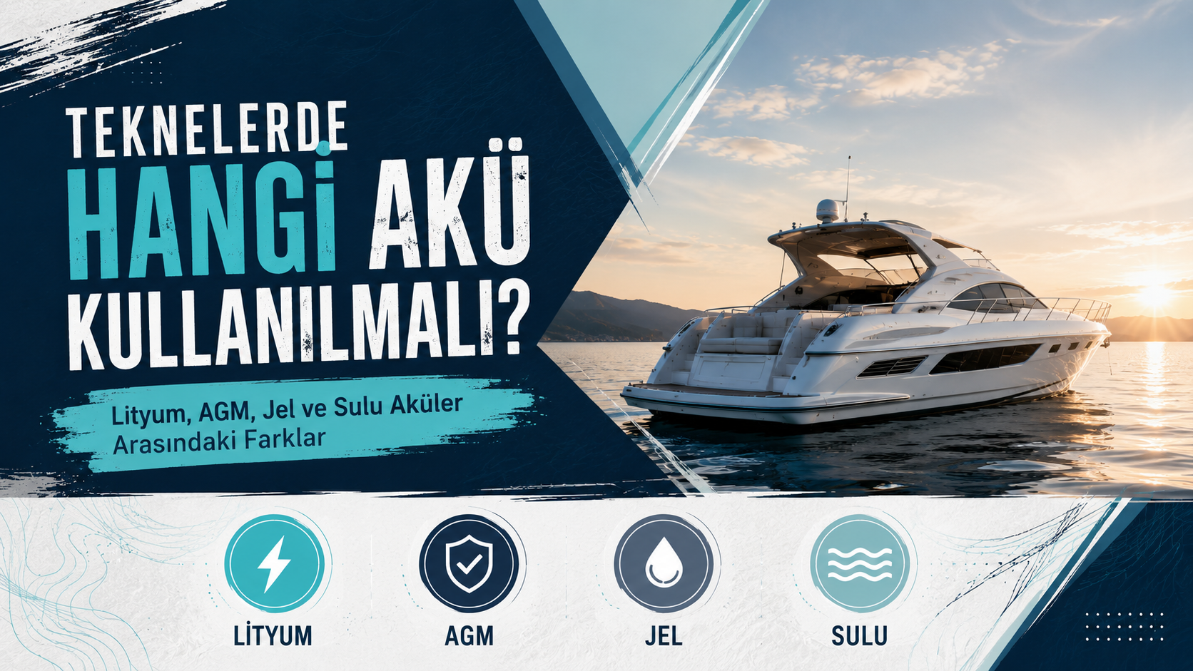 Teknelerde Hangi Akü Kullanılmalı? Lityum, AGM, Jel ve Sulu Aküler Arasındaki Farklar