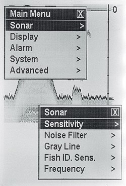 Condor 320 Balık Bulucu Türkçe Menü