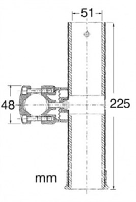 Paslanmaz Çelik Kamış Yuvası Ø:30/35 mm