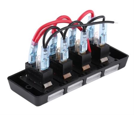 4lü Switch Panel - Su Geçirmez Kapaklı