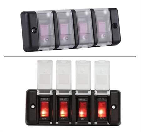 4lü Switch Panel - Su Geçirmez Kapaklı