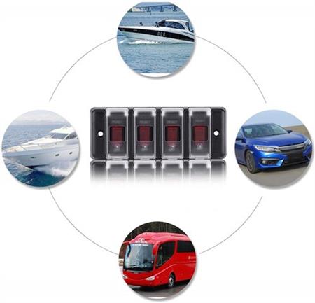 4lü Switch Panel - Su Geçirmez Kapaklı