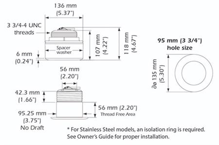 Airmar B175M Chirp Ayna 0° 85-135 kHz 1kW