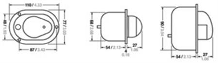 Aqua Signal 24 Serisi Bicolor baş iskele/sancak Feneri