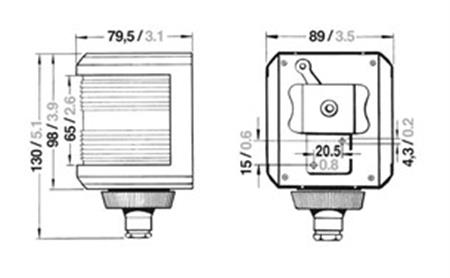 Aqua Signal 40 serisi Sarı Pupa Seyir Feneri 12V Siyah