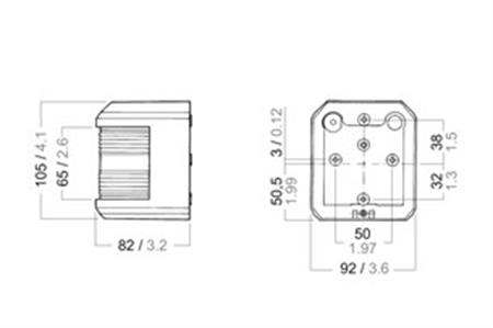 Aqua Signal 41 Seri Bicolor İskele Sancak 12V Siyah