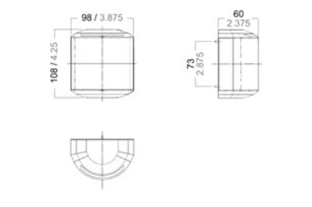 Aqua Signal 43 Serisi Bicolor İskele Sancak Ledli Siyah 12/24V