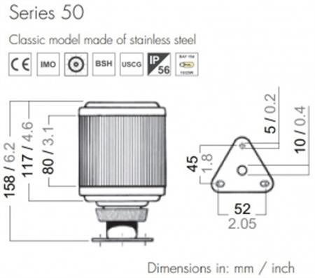 Aqua Signal 50 serisi demir feneri