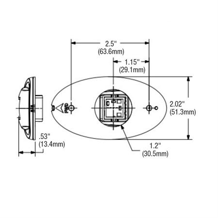 Attwood LED İskele Sancak Feneri Krom İkili 12V
