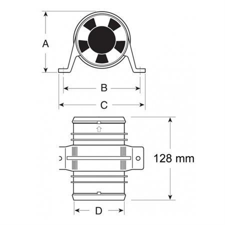 Attwood Turbo 3000 Marin Hava Blower - 4100 L/dak 12V