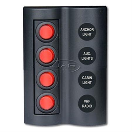Bfy 4'lü Switch Panel, Işıklı ve Otomatik Sigortalı