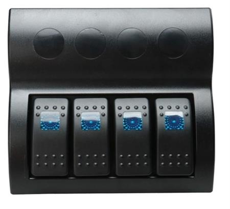 Bfy 4lü Switch Panel,Mavi Işıklı ve Otomatik Sigortalı