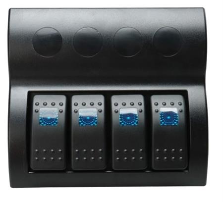 Bfy 4lü Switch Panel,Mavi Işıklı ve Otomatik Sigortalı