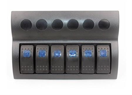 Bfy 6lı Switch Panel,Mavi Işıklı ve Otomatik Sigortalı
