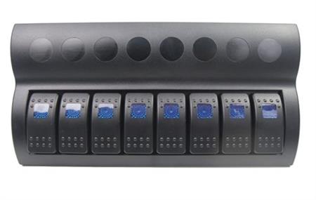 Bfy 8li Switch Panel,Mavi Işıklı ve Otomatik Sigortalı